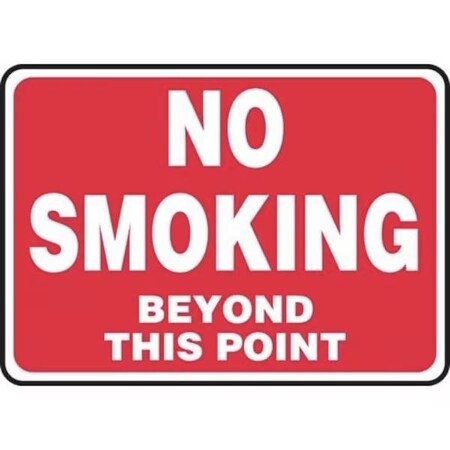 Accuform Safety Sign NO SMOKING BEYOND THIS MSMG510XV MSMG510XV